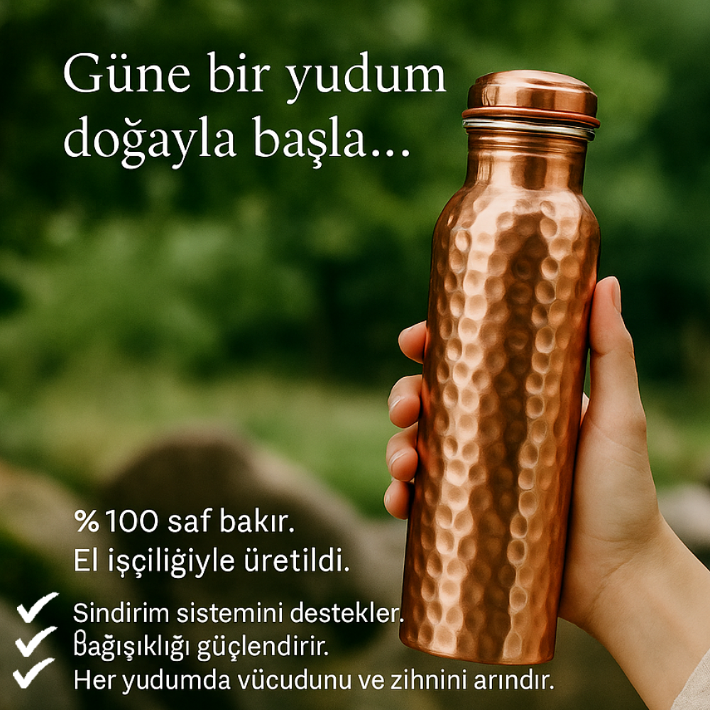 Ayurvedik %100 Saf Bakır Termos